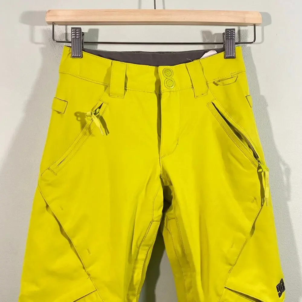 DC Shoes Co. Youth Neon Yellow 10K Waterproof Snow Pants Size S